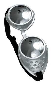 Atomic Ray Adult Costume Goggle Silver