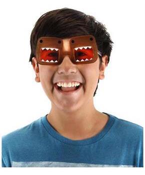 Domo Costume Glasses Brown Adult