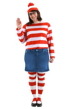 Where's Waldo Wenda Costume Plus Adult