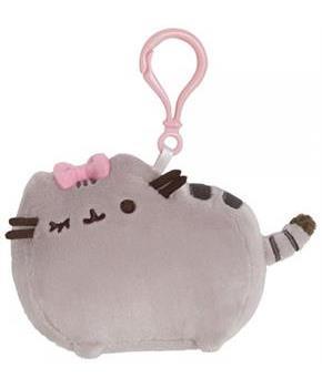 Pusheen The Cat 4.5" Plush Backpack Clip: Pusheen with Bow