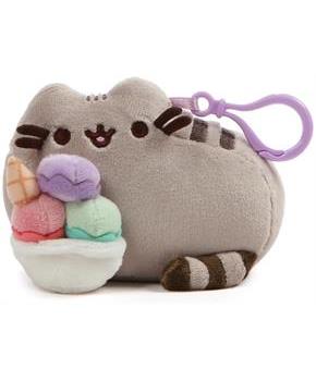 Pusheen Snackable Ice Cream Sundae 5" Plush Backpack Clip