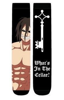 Attack on Titan "What's In The Cellar" Unisex Crew Cut Socks: 2-Pack
