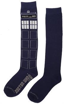 Doctor Who Women's Sock Blue Tardis Knee High Socks