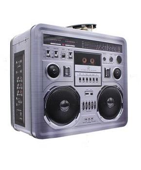 80's Boombox Radio Lunchbox Tin Tote