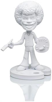TOONIES "PAINT YOUR OWN" BOB ROSS 6.5" VINYL FIGURE COLLECTIBLE | WHITE VARIANT