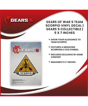 Gears of War 5 Team Scorpio Vinyl Decal | Gears 5 Collectible | 5 x 7 Inches
