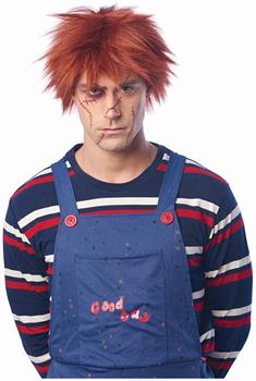 Evil Doll Adult Costume Wig | Red