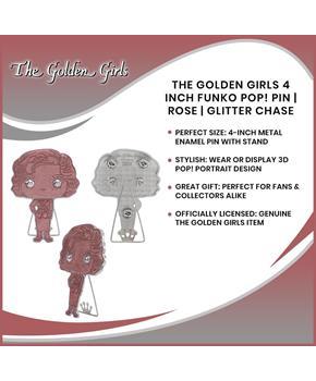 The Golden Girls 4 Inch Funko POP! Pin | Rose | Glitter Chase