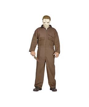 Halloween Michael Myers Adult Costume and Memory-Flex Mask | One Size