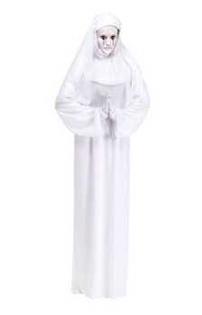Mother Superior Scary Nun White Adult Costume