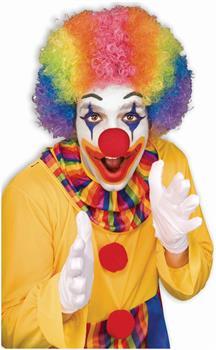 Clown Adult Costume Rainbow Afro Wig