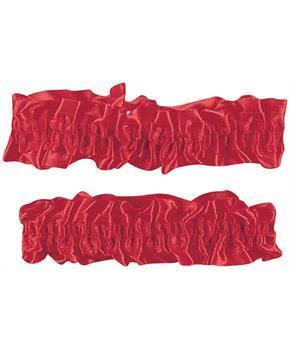 Red Silken Garter Or Armband Set Adult Costume Set