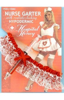Hospital Honey Nurse Costume Garter With Hypo