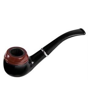 Vintage Black Wood Costume Tobacco Pipe