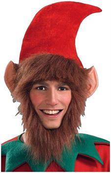 Christmas Elf Ears and Beard Costume Hat
