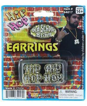 Hip Hop Costume Earrings