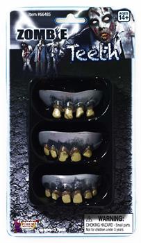 Zombie Prosthetic Teeth Costume Accessory - Set of 3