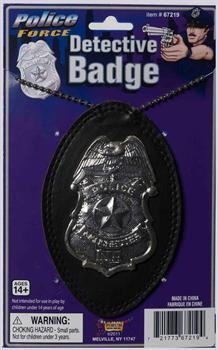 Police Badge On Chain Costume Accessory