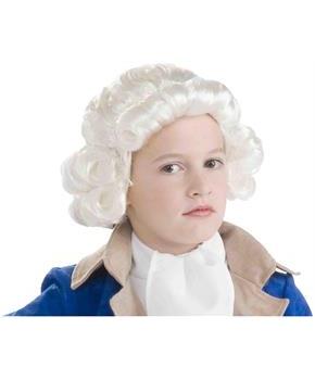 Colonial Boy Child Costume White Wig