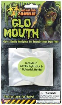 Biohazard Zombie Mouth Glow Light Up Costume Accessory