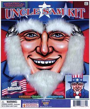 Deluxe Uncle Sam Moustache and Beard Adult Costume Set