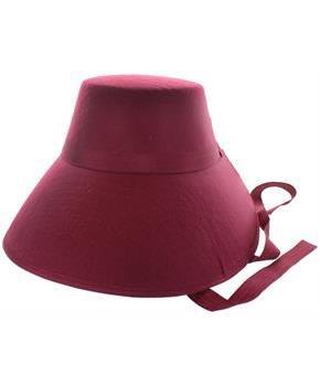 Felt Historical Costume Bonnet Burgundy