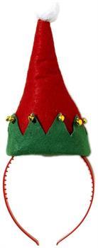 Christmas Elf Hat with Bells Costume Headband