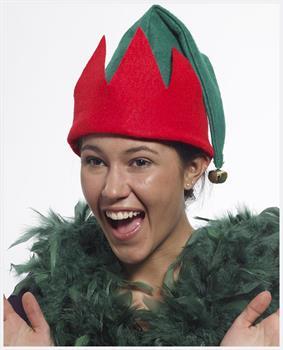 Felt Elf Costume Hat With Jingle Bell Adult
