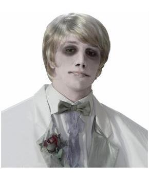 Ghostly Gentleman Grey/White Costume Wig Adult