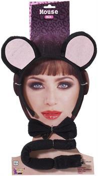 Black Mouse Headband Costume Accessory Set