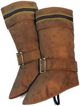Santa Claus Deluxe Brown Boot Top Covers One Size