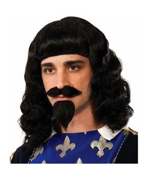 Musketeer Wig, Moustache, Goatee Costume Accessory Adult Men