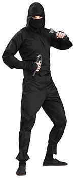 Ninja Adult Costume, Black, X-Large