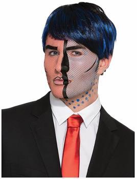 Pop Art Face Tattoo Costume Accessory Adult