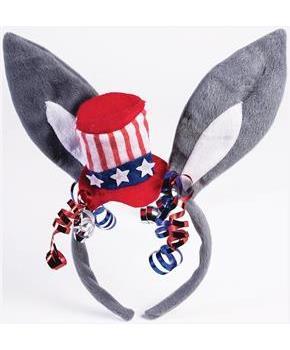 Democratic Donkey Ears Patriotic Costume Headband