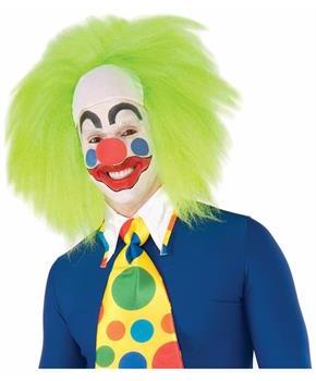 Wild Lime Clown Costume Wig Adult Men