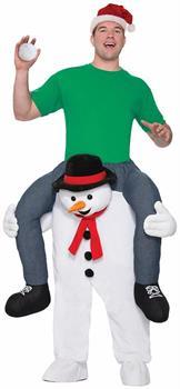 Piggyback Shoulder Riding Adult Costume: Snowman