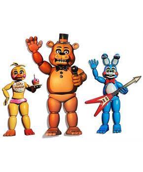Five Nights At Freddy's Character Cutouts: Freddy 20", Bonnie 15", Chica 14"