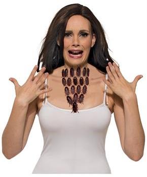 Cockroach Necklace Adult Costume Jewelry