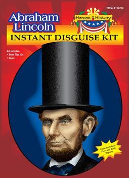 Abraham Lincoln Beard and Hat Disguise Adult Costume Kit