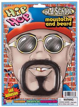 Hip Hop Rapper Star Moustache and Beard Costume Set