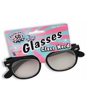 50's Class Nerd Geek Cracked Broken Costume Glasses