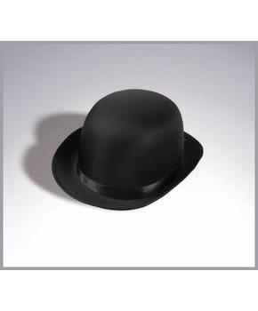 Black Satin Derby Adult Costume Hat