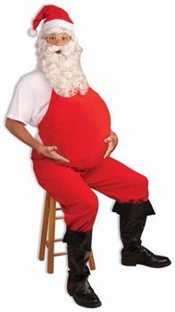 Red Belly Stuffer Santa Costume Accessory