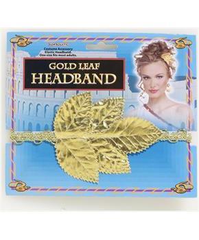 Gold Roman Leaf Costume Headband Adult