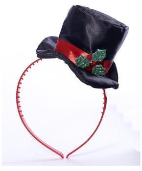 Christmas Mini Top Hat With Mistletoe Costume Headband