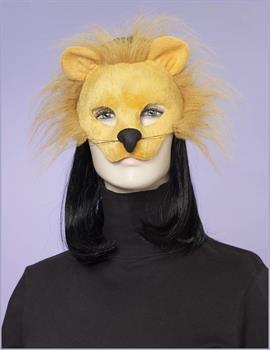 Deluxe Fuzzy Animal Mask Adult: Lion