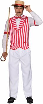 Barber Shop Quartet Striped Costume Vest Adult