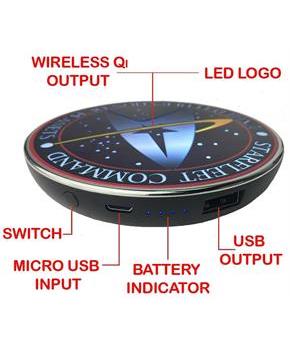 Star Trek Starfleet Command Qi Wireless Charger