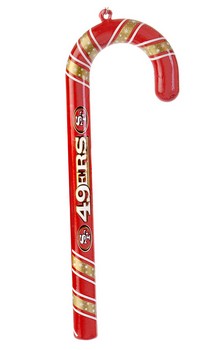 San Francisco 49Ers Candy Cane Ornament Set